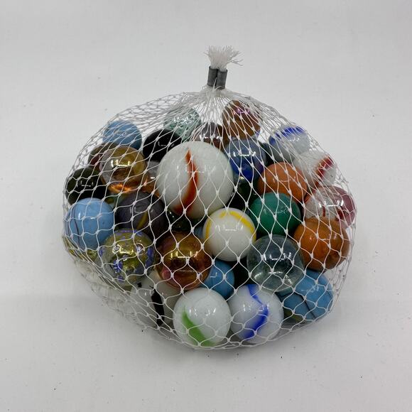 Glass Marbles Set Mixed w/Shooter Multicolored Glass Ball Toys Fun Games Kids - Picture 4 of 4